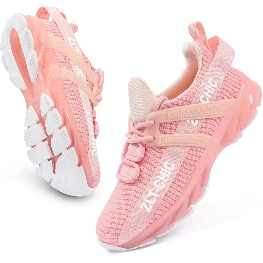 Girls Running Shoes Lightweight Lace up Walking Sneakers size 10.5 little kids